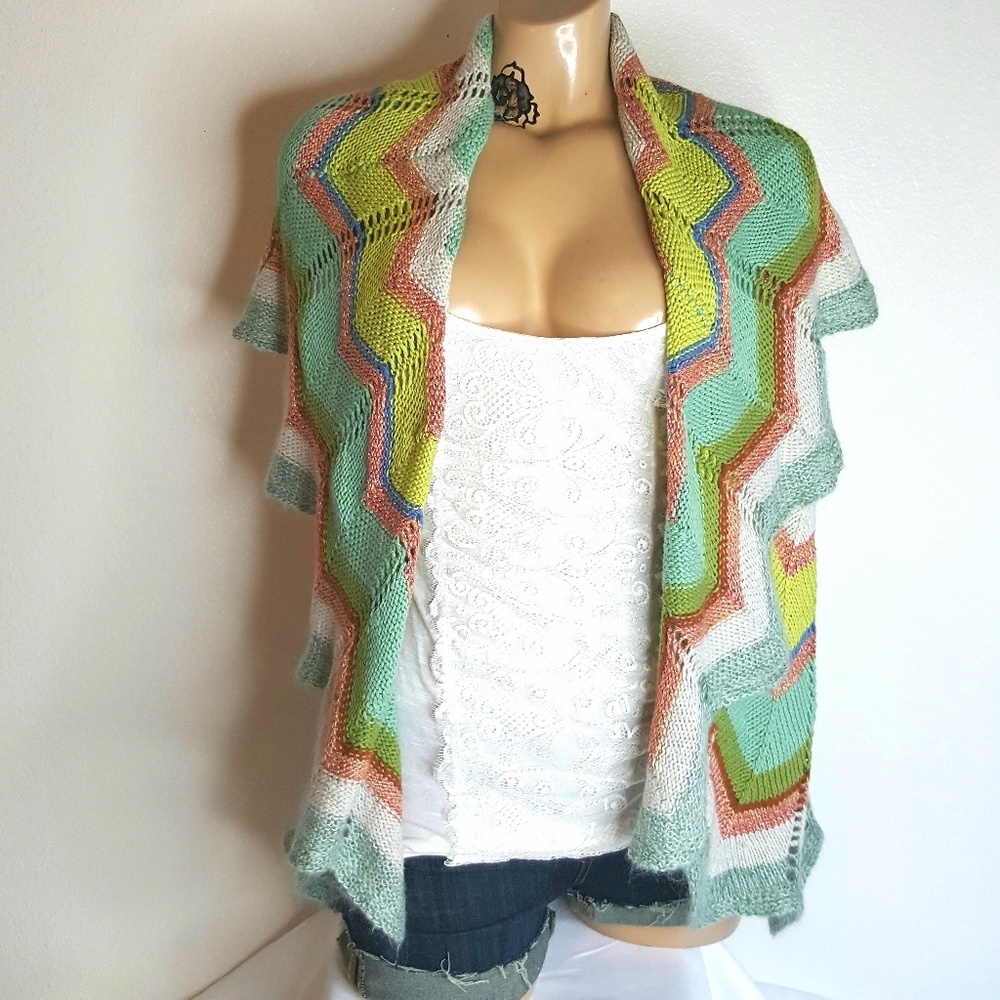 Rosie Neim multicolor waterfall cardigan XS/S